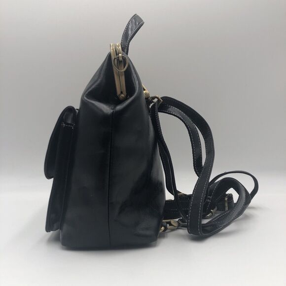 Walasa Love Bag Black Leather Convertible Backpack Shoulder Bag Handbag main image 8